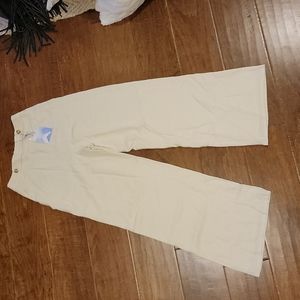 Classic high waist cream trousers